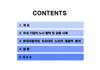 [인간과경영] 국내 대기업의 노사 관계 사례와 현대 자동차와 도요타 자동차의 노사 관계 비교-2