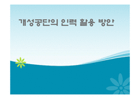 [인적자원관리] 개성공단의 인력 활용 방안-1