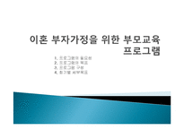 [아동발달] 이혼 후 부자가정을위한 부모교육 프로그램-1
