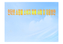 [정보통신] 인터넷 쇼핑몰 소피자 피해사례 및 대처방안-1