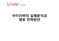 [마케팅실패사례] 아이리버의 실패분석과 향후 전략방안-1