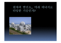 [과학사] 원자력 발전소 미래 에너지로의 가능성-1