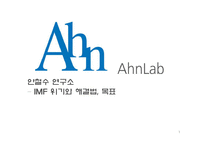 [조직구조] 안철수 연구소의 IMF 위기 극복 방법, 향후목표-1