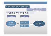 정책거버넌스 파트너로서 NGO의 역할과 한계 -민간씽크탱크 `희망제작소`를 중심으로-11