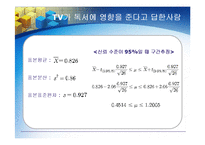 [통계학] TV시청으로 인한 학교생활의 모습-16