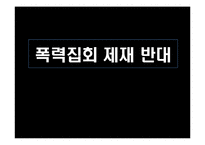 폭력집회 제재 반대-1