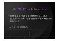 [언어와 심리] 신경언어학과 심리언어학-6