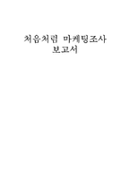처음처럼 마케팅조사-1