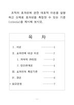 [행정] 행정조직론 - 조직의 효과성-1