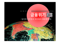 [경제학] 금융위기 -달러화 의문점과 위안화의 향방에 대해-1
