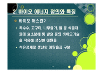 [에너지] [바이오에너지]바이오에너지의 정의 및 개념 이해, 바이오에너지의 개발 배경과 종류 및 주요 특징, 선진국 개발 동향과 바이오에너지 산업의 발전 전망-12