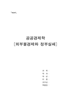[공공경제] 외부불경제와 정부실패-1