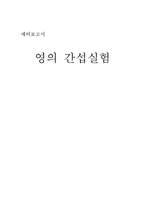 [실험] 영의 간섭실험-1