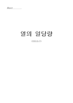 [실험] 열의 일당량-1
