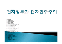 [정부학] 전자정부와 전자민주주의-1