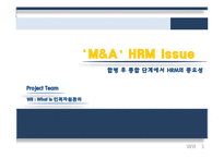 [HRM, 인적자원관리] 합병 후 통합 단계에서 HRM의 중요성-3