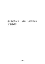 [유통관리]주5일근무제에 따른 유통산업의 영향과대안-20
