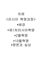 러시아혁명과정과 공산주의 체제로 바뀌는 과정-2