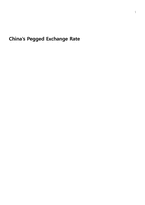 [기업과국제환경] China’s Pegged Exchange Rate-1