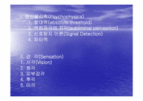 [심리학]감각 과 지각-2
