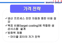 스와치 그룹의 제품라인 전략-9