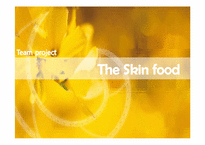 [경영] SKIN FOOD의 경영사례-1