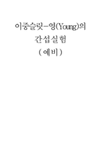 [공학]영의간섭실험 예비-1