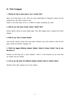 [English Communication REPORT] Interview Foreigners about 5 different questions about a foreigner-3