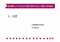 멀티플렉스가 우리나라 영화 산업에 미치는 영향과 발전 방향-3