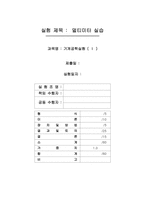 멀티미터 실습 레포트-1