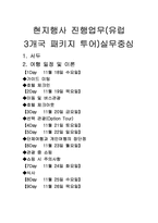 현지행사 진행업무(유럽 3개국 패키지 투어)실무중심-1