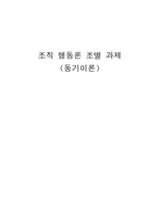 [조직 행동론] 동기이론-1