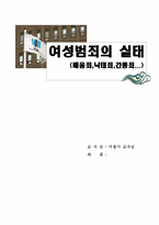 여성범죄의 실태와 대응방안 그리고 고찰(매음,낙태,간통 중심)-1