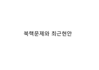 [동아시아와한반도] 북핵문제와 최근현안-1