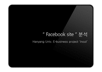 [이비지니스] 페이스북(Facebook Site) 분석-1