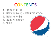 펩시 PEPSI의 변화와 혁신-2