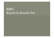 키코(KIKO) 사태 레포트-1