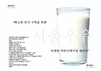 [마케팅] 서울우유 마케팅 커뮤니케이션 제안서-1