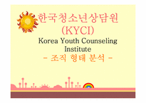 한국청소년상담원(KYCI) 조직 형태 분석-1