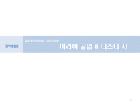 [조직행동] 미라이 공업 & 디즈니 사 리더십-1