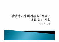 경영학도가 바라본 MB정부의 4대강 정비 사업 -찬성측 입장-1