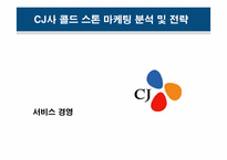 [서비스 경영] CJ사 콜드 스톤 마케팅 분석 및 전략-1