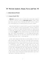 [인테넛기업] 인터넷포탈사이트 웹사이트분석-다음, 네이버, 네이트-1