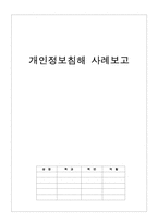 [정보화사회] 개인정보 침해 사례 보고-1