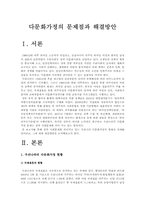[다문화가정] 다문화가정의 문제점과 해결방안-2