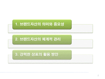 브랜드자산의 개념 및 관리-2
