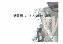 성폭력 그 사례와 대책-1