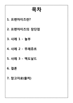프랜차이즈의 국내외사례-2