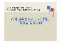 [마케팅] 가격침투전략과 고가전략의 성공과 실패사례-1