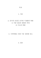 [중국발 식량위기] 중국의 중산층 증가와 식생활 변화와 지구온난화로 인한 곡물 생산량 감소-2